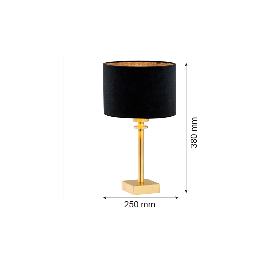 Argon 8049 - Stolna lampa ABBANO 1xE27/15W/230V mesing/crna