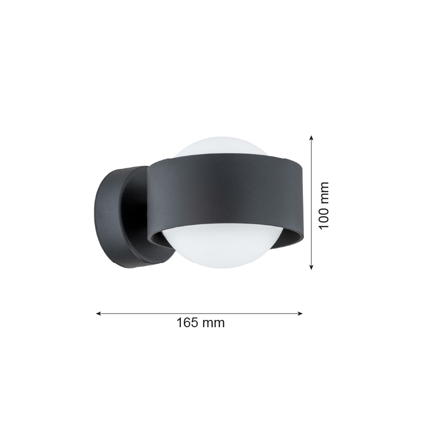 Argon 8059 - Zidna svjetiljka MASSIMO PLUS 1xG9/6W/230V crna