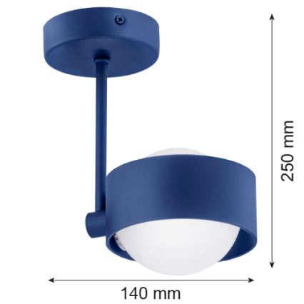 Argon 8062 - Viseći luster MASSIMO PLUS 1xG9/6W/230V plava