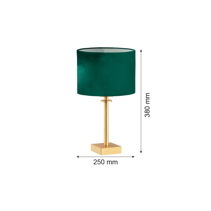 Argon 8106 - Stolna lampa ABBANO 1xE27/15W/230V mesing/zelena