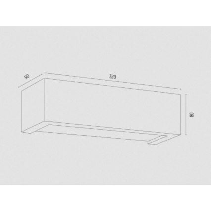 Argon 8252 - Zidna svjetiljka CASERTA 1xE27/15W/230V 32 cm