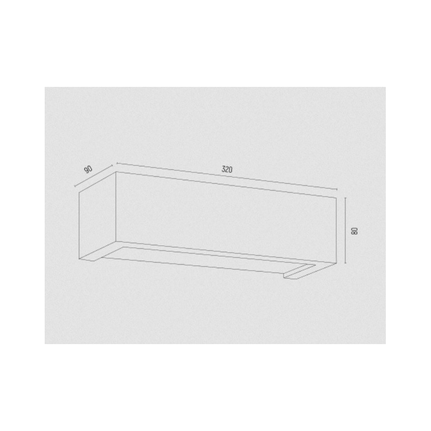 Argon 8252 - Zidna svjetiljka CASERTA 1xE27/15W/230V 32 cm