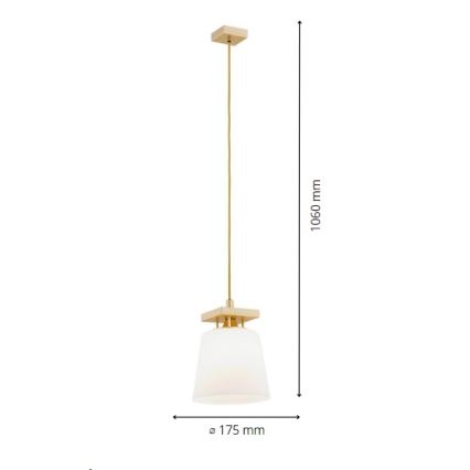 Argon 8261 - Luster na sajli ARDEN 1xE27/15W/230V zlatna