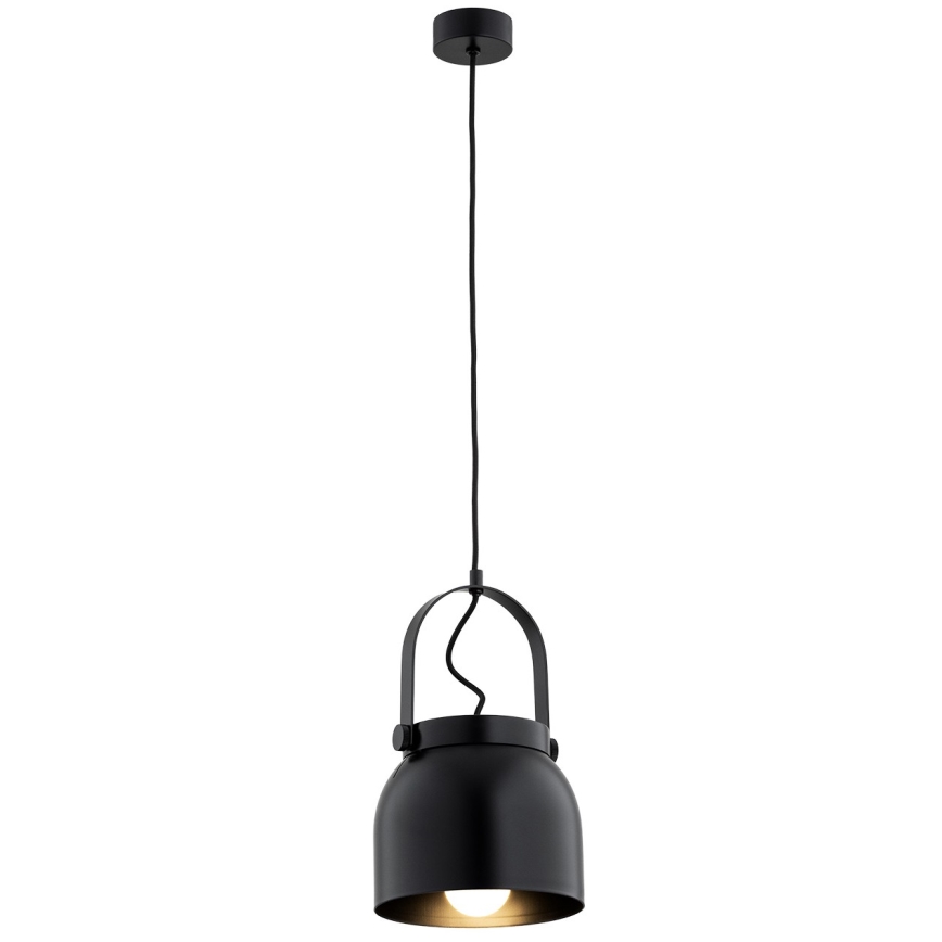 Argon 8281 - Luster na sajli LOGAN 1xE27/15W/230V pr. 20 cm crna