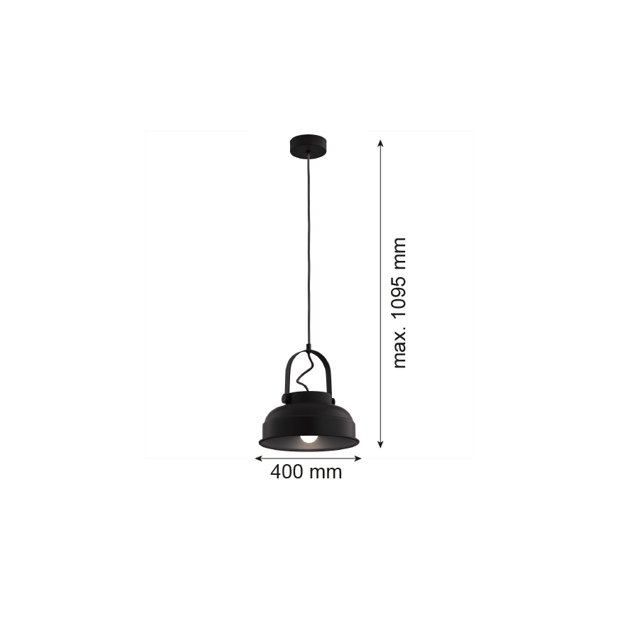 Argon 8285 - Luster na sajli DAKOTA 1xE27/15W/230V crna