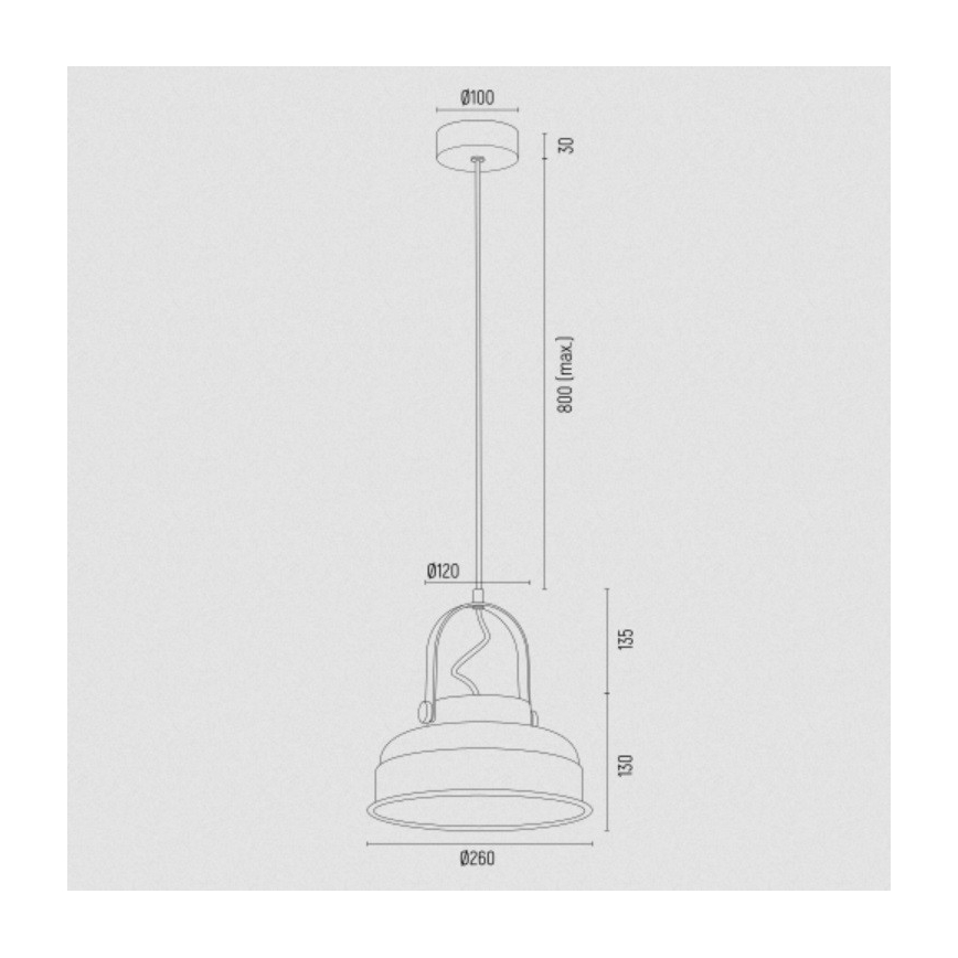 Argon 8285 - Luster na sajli DAKOTA 1xE27/15W/230V crna