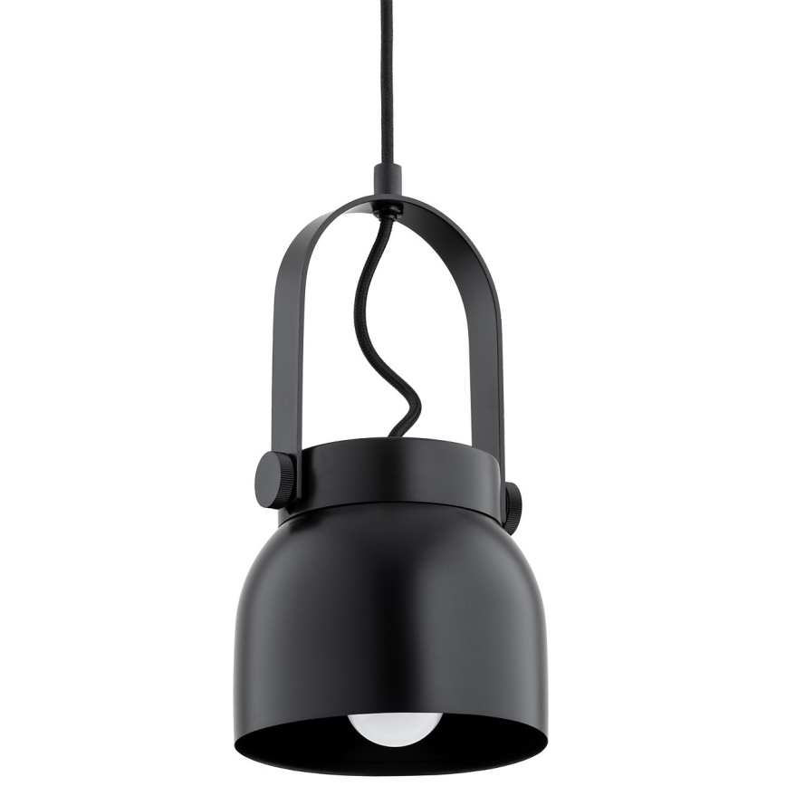 Argon 8291 - Luster na sajli LOGAN 1xE27/15W/230V pr. 14 cm crna