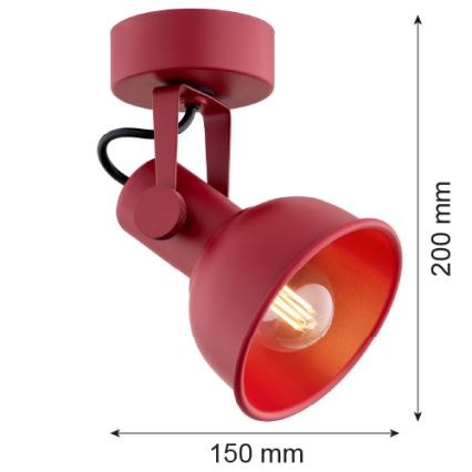 Argon 8298 - Reflektorska svjetiljka LENORA 1xE14/7W/230V crvena