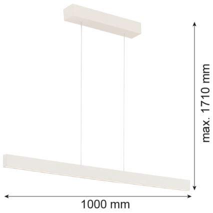 Argon 8302 - LED Luster na sajli BALANS LED/35W/230V 3000K krem