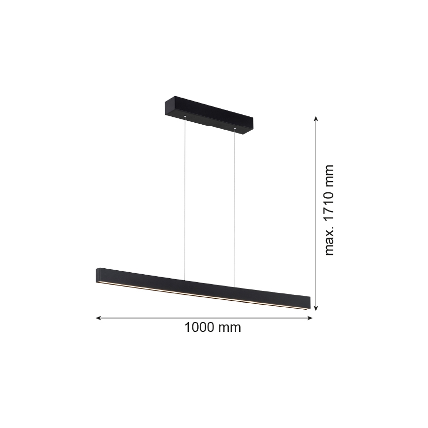 Argon 8303 - LED Luster na sajli BALANS LED/35W/230V 3000K crna