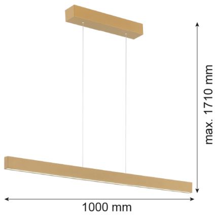 Argon 8306 - LED Luster na sajli BALANS LED/35W/230V 3000K zlatna