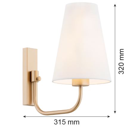 Argon 8312 - Zidna lampa SAFIANO 1xE27/15W/230V zlatna