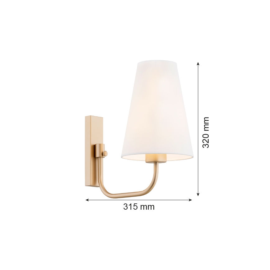 Argon 8312 - Zidna lampa SAFIANO 1xE27/15W/230V zlatna