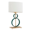 Argon 8317 - Stolna lampa PERSEO 1xE27/15W/230V 42 cm kremasto/zelena