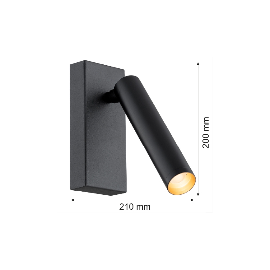Argon 8328 - LED Zidna reflektorska svjetiljka RIO LED/4,2W/230V 3000K crna