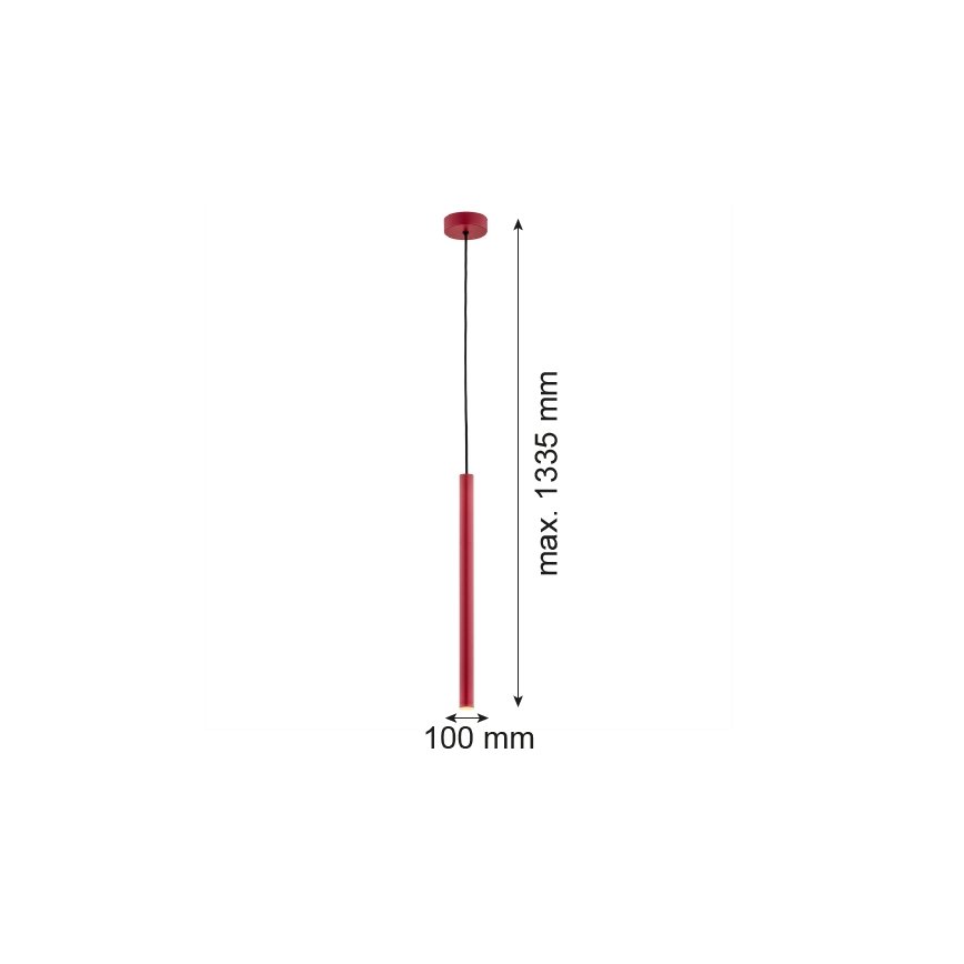 Argon 8331 - LED Luster na sajli RIO LED/4,2W/230V 3000K crvena