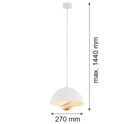 Argon 8443 - Luster na sajli PIAVA 1xE14/7W/230V alabaster bijela