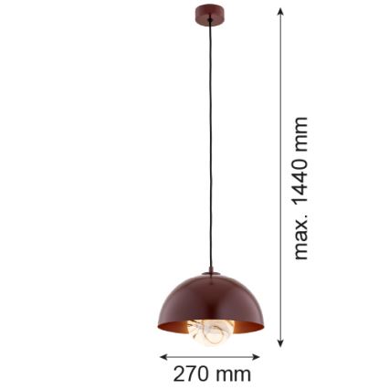 Argon 8444 - Luster na sajli PIAVA 1xE14/7W/230V alabaster smeđa