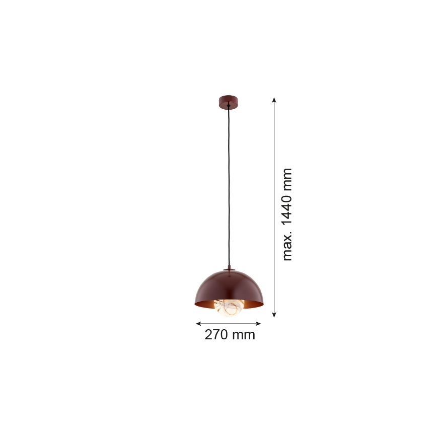 Argon 8444 - Luster na sajli PIAVA 1xE14/7W/230V alabaster smeđa
