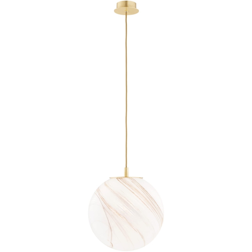 Argon 8448 - Luster na sajli ALMIROS 1xE27/15W/230V pr. 30 cm alabaster zlatna