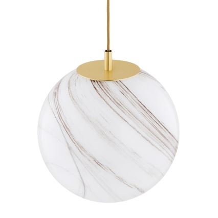 Argon 8448 - Luster na sajli ALMIROS 1xE27/15W/230V pr. 30 cm alabaster zlatna