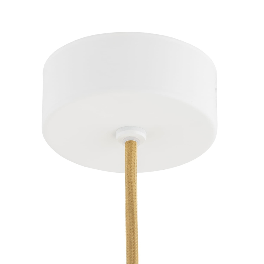 Argon 8451 - Luster na sajli ALMIROS 1xE14/7W/230V pr. 12 cm alabaster bijela/zlatna