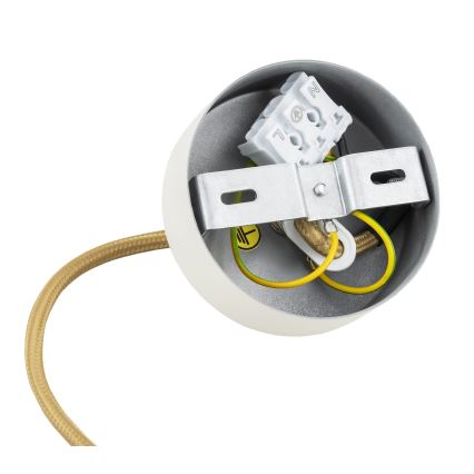 Argon 8451 - Luster na sajli ALMIROS 1xE14/7W/230V pr. 12 cm alabaster bijela/zlatna