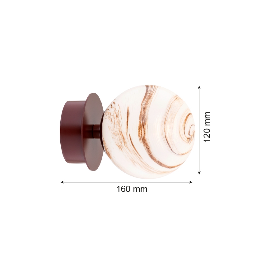 Argon 8455 - Zidna svjetiljka FABIO 1xE14/7W/230V alabaster smeđa