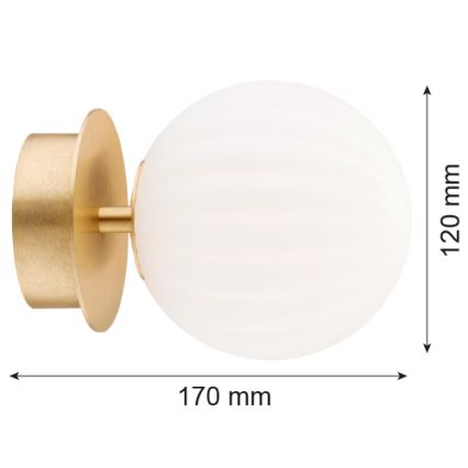 Argon 8504 - Zidna svjetiljka PALOMA 1xE14/7W/230V zlatna/bijela