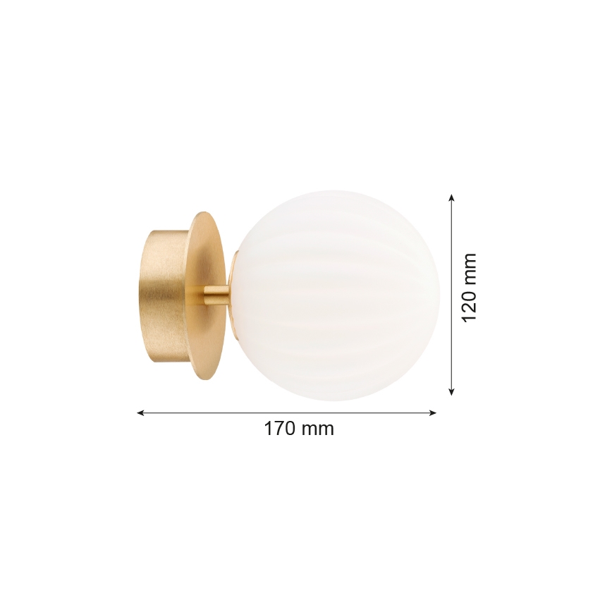Argon 8504 - Zidna svjetiljka PALOMA 1xE14/7W/230V zlatna/bijela