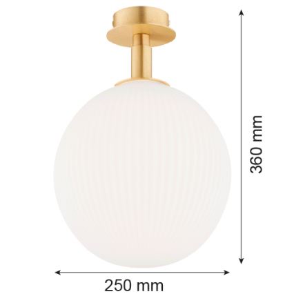 Argon 8505 - Stropna svjetiljka PALOMA 1xE27/15W/230V zlatna/bijela