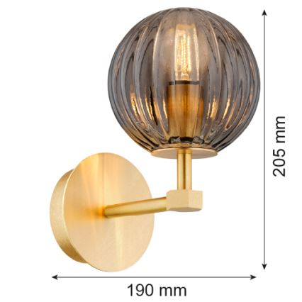Argon 8508 - Zidna lampa PALOMA 1xE14/7W/230V zlatna/crna