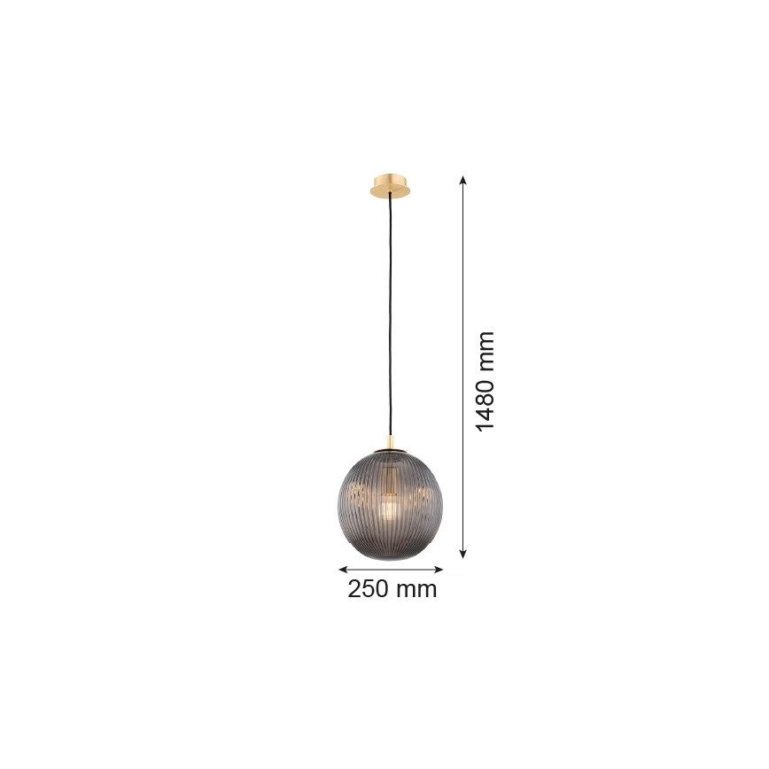 Argon 8513 - Luster na sajli PALOMA 1xE27/15W/230V pr. 25 cm zlatna/crna