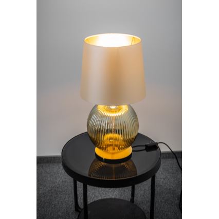 Argon 8530 - Stolna lampa HAMILTON 1xE27/15W/230V 54 cm krem/siva