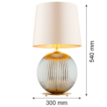 Argon 8530 - Stolna lampa HAMILTON 1xE27/15W/230V 54 cm krem/siva