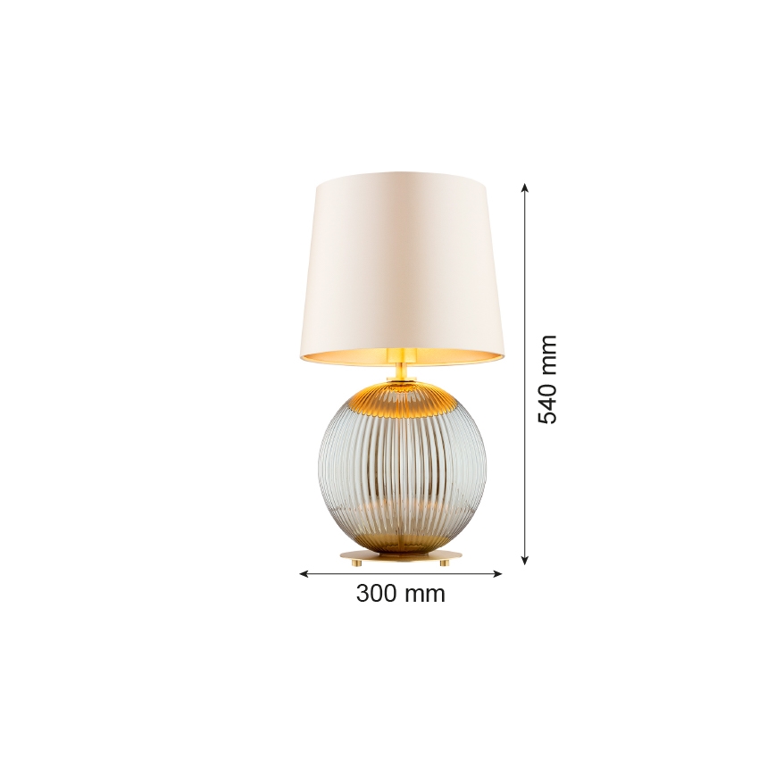Argon 8530 - Stolna lampa HAMILTON 1xE27/15W/230V 54 cm krem/siva
