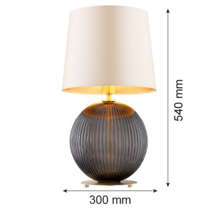 Argon 8538 - Stolna lampa HAMILTON 1xE27/15W/230V 54 cm krem/crna