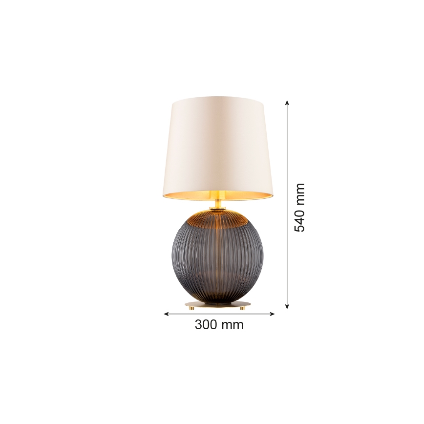 Argon 8538 - Stolna lampa HAMILTON 1xE27/15W/230V 54 cm krem/crna