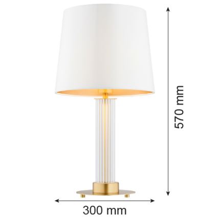 Argon 8540 - Stolna lampa HAMPTON 1xE27/15W/230V 57 cm bijela
