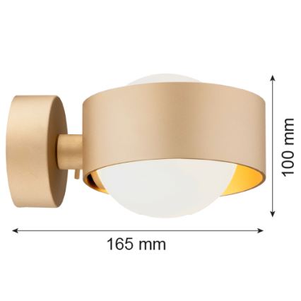 Argon 8567 - Zidna svjetiljka za kupaonicu MASSIMO PLUS 1xG9/6W/230V IP44 zlatna