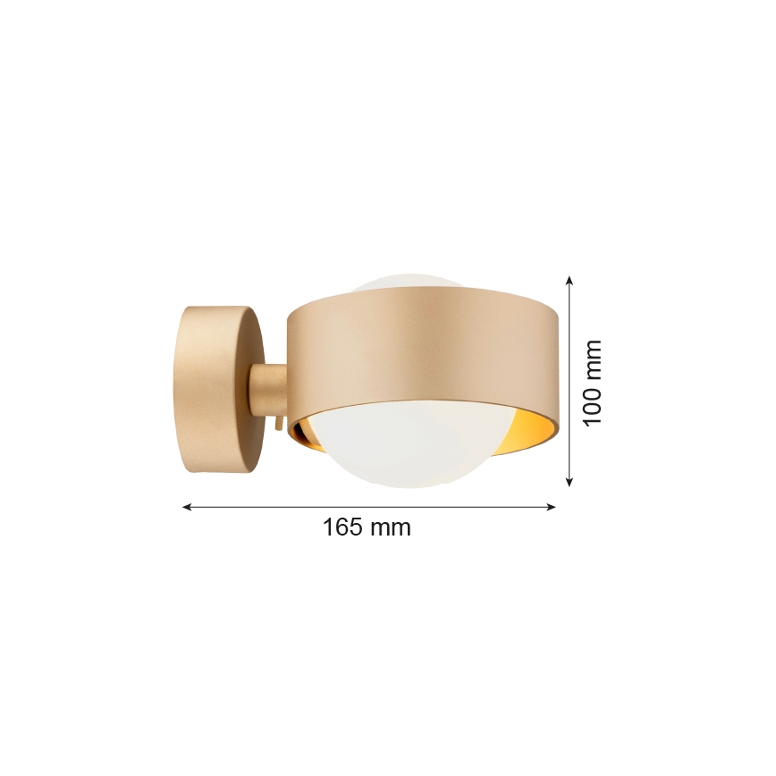 Argon 8567 - Zidna svjetiljka za kupaonicu MASSIMO PLUS 1xG9/6W/230V IP44 zlatna
