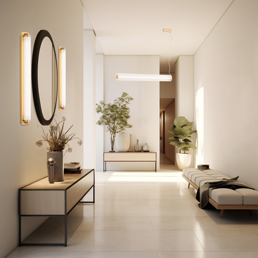 Argon 8622 - LED Zidna svjetiljka HAMPTON LED/34W/230V 3000K mesing