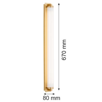Argon 8622 - LED Zidna svjetiljka HAMPTON LED/34W/230V 3000K mesing
