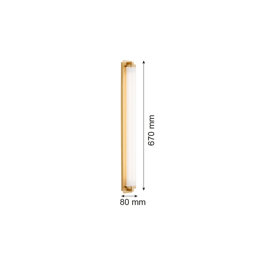 Argon 8622 - LED Zidna svjetiljka HAMPTON LED/34W/230V 3000K mesing