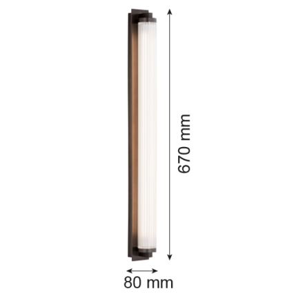 Argon 8623 - LED Zidna svjetiljka HAMPTON LED/34W/230V 3000K crna