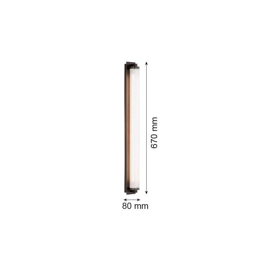 Argon 8623 - LED Zidna svjetiljka HAMPTON LED/34W/230V 3000K crna