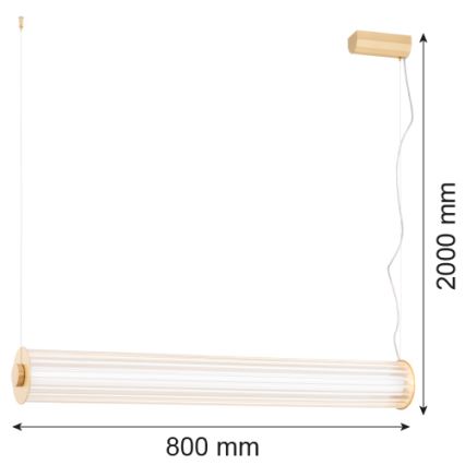 Argon 8627 - LED Luster na sajli HAMPTON LED/60W/230V 3000K 80 cm mesing