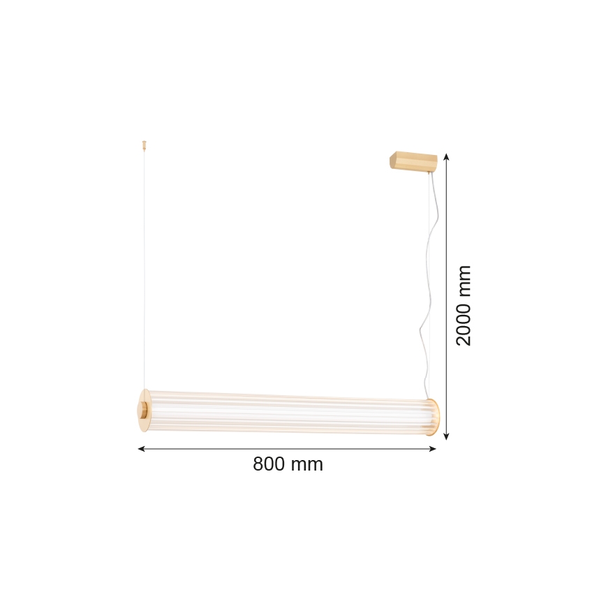 Argon 8627 - LED Luster na sajli HAMPTON LED/60W/230V 3000K 80 cm mesing