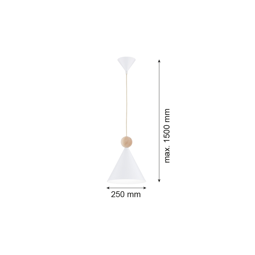 Argon 8629 - Luster na sajli KEGEL 1xE27/15W/230V bijela