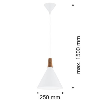 Argon 8630 - Luster na sajli KEGEL 1xE27/15W/230V bijela